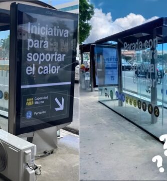 El compresor en parada de autobuses en Santo Domingo