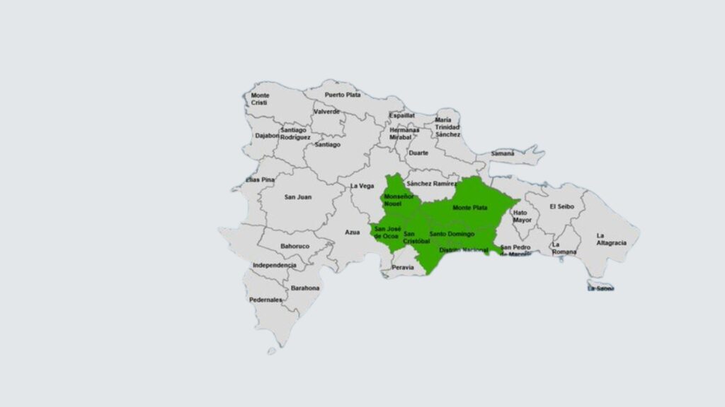 Cinco provincias en alerta verde por vaguada y onda tropical