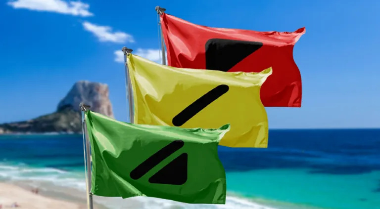 banderas en playas