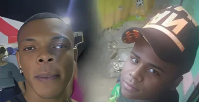 Yona Clarens y el joven Antonio Enmanuel Bonilla